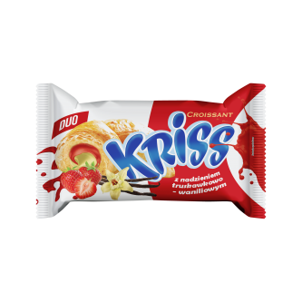 KRISS CROISSANT DUO STRAWBERRY AND VANILLA FILLING 60G