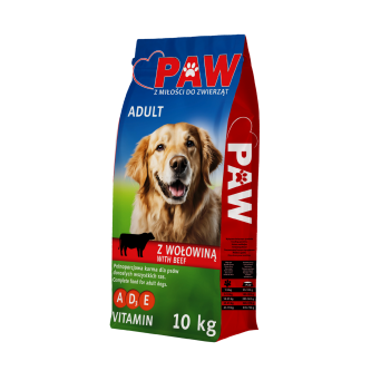 PAW DRY DOG FOOD WITH BEEF 10 KG